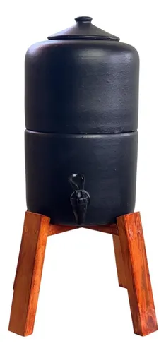Filtro Barro Luxo Preto 2 Litros Total 4 L Carvão Ativado